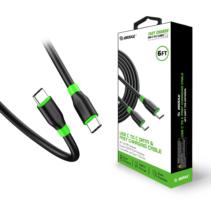 Esoulk PD C-C Cable EC34P-CC-BK - 6 Ft